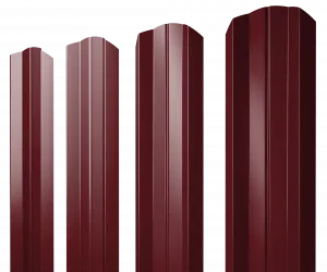 Штакетник М-образный Grand Line 0,45 ПЭ RAL 3005 красное вино