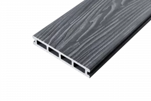 Террасная доска ДПК Grand Line 150x25мм 3D Винтаж, тёмно-серый 6м