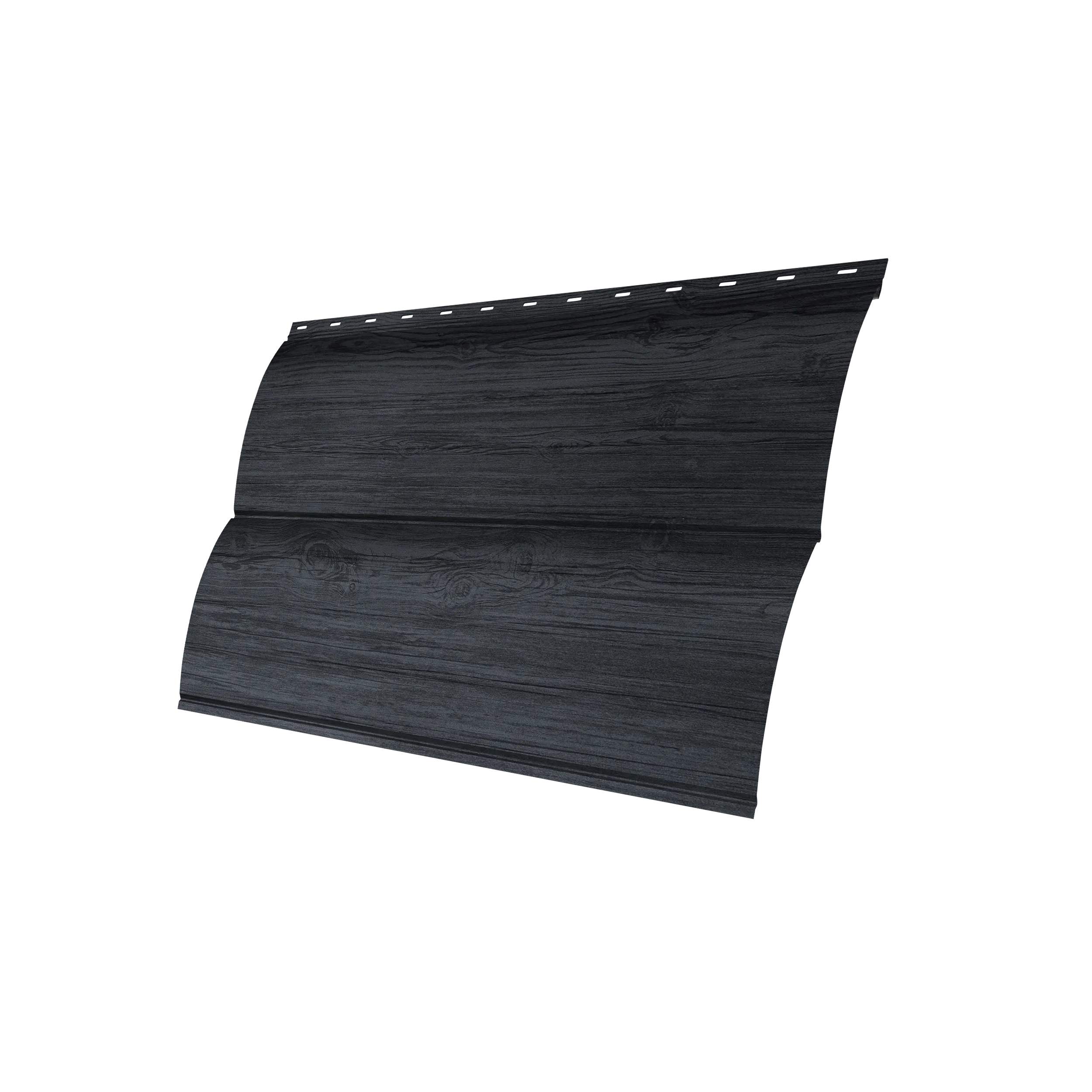 Металлический сайдинг под бревно GrandLine "Блок-хаус" 0.45 Premium Grey Wood TwinColor