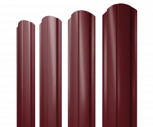 Штакетник Полукруглый Слим Grand Line 0,45 ПЭ RAL 3005 красное вино
