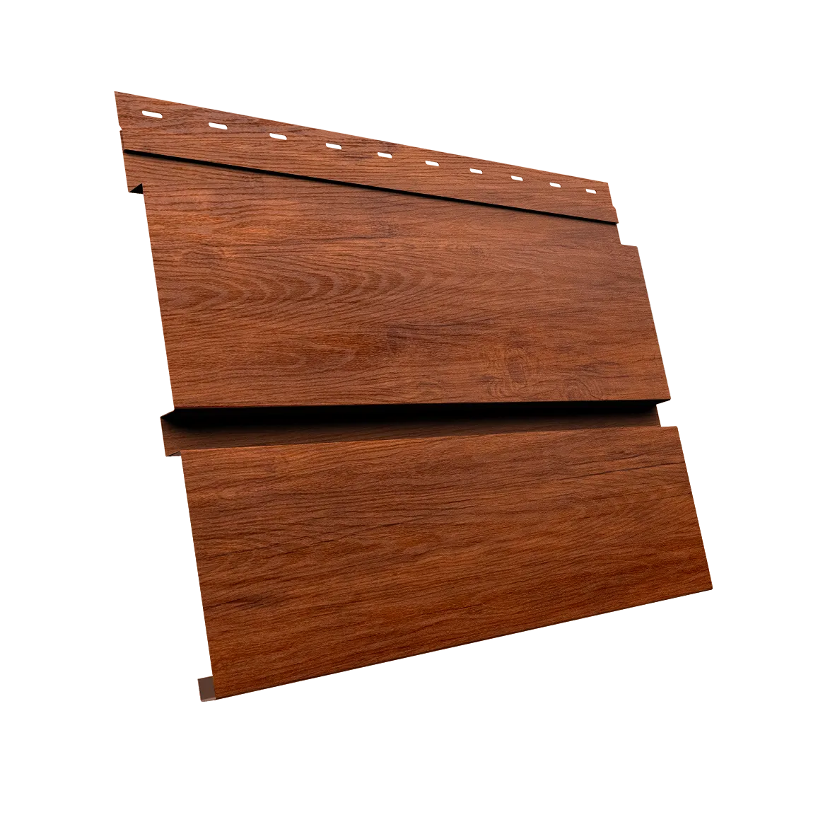 Металлический сайдинг GrandLine "Квадро Брус" Print Elite Golden Wood TwinColor