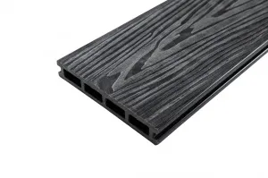 Террасная доска ДПК Grand Line 150x25мм 3D Винтаж, графит 3м