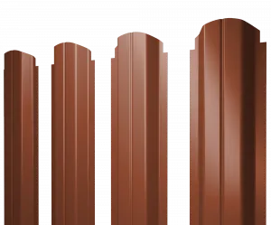 Штакетник П-образный Grand Line 0,45 ПЭ RAL 8004 терракота