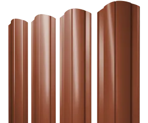 Штакетник Круглый Grand Line 0,45 ПЭ RAL 8004 терракота