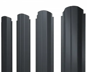 Штакетник П-образный Grand Line 0,5 ПЭ RAL 7024 мокрый асфальт