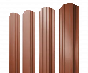Штакетник Прямоугольный Grand Line 0,45 ПЭ RAL 8004 терракота