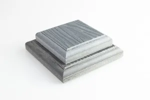 Комплект крышка-юбка для столба ДПК Grand Line 3D 100×100 мм (серый)