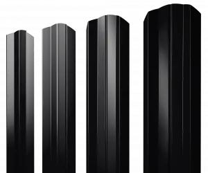 Штакетник М-образный Grand Line 0,45 ПЭ RAL 9005 чёрный