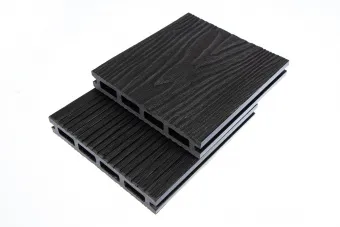 Террасная доска ДПК Grand Line 140мм 3D Wood, графит 3м