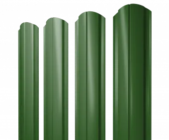 Штакетник Полукруглый Слим Grand Line 0,45 ПЭ RAL 6002 лиственно-зелёный