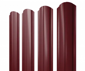 Штакетник Полукруглый Слим Grand Line 0,5 ПЭ RAL 3005 красное вино