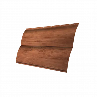 Металлический сайдинг под бревно GrandLine "Блок-хаус" 0.45 Premium Rowan Wood Intense FTC