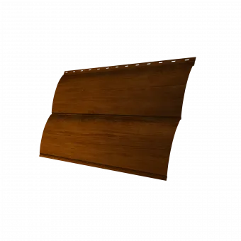 Металлический сайдинг под бревно GrandLine "Блок-хаус" 0.45 Premium Golden Wood Intense FTC