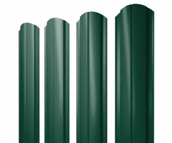 Штакетник Полукруглый Слим Grand Line 0,4 ПЭ RAL 6005 зелёный мох