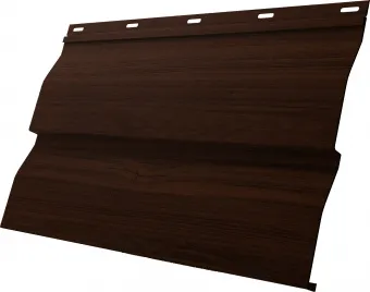 Металлический сайдинг GrandLine под дерево "Корабельная доска" Print Elite Choco Wood TwinColor