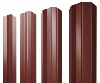 Штакетник М-образный Grand Line 0,45 ПЭ RAL 3009 оксидно-красный